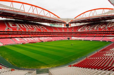 Lizbon, Portekiz - 17 Ekim 2016: Estadio da Luz (Stadium of Light), S.L. Benfica stadyumu. Euro 2004 için inşa edilmiştir.