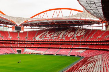 Lizbon, Portekiz - 17 Ekim 2016: Estadio da Luz (Stadium of Light), S.L. Benfica stadyumu. Euro 2004 için inşa edilmiştir.