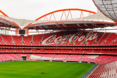 Lizbon, Portekiz - 17 Ekim 2016: Estadio da Luz Panoraması (Stadium of Light), S.L. Benfica stadyumu. Euro 2004 için inşa edilmiştir.