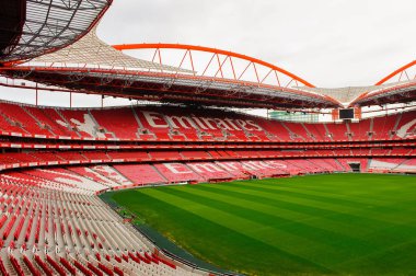 Lizbon, Portekiz - 17 Ekim 2016: Estadio da Luz Panoraması (Stadium of Light), S.L. Benfica stadyumu. Euro 2004 için inşa edilmiştir.