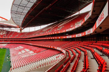 Lizbon, Portekiz - 17 Ekim 2016: Estadio da Luz (Stadium of Light), S.L. Benfica stadyumu. Euro 2004 için inşa edilmiştir.