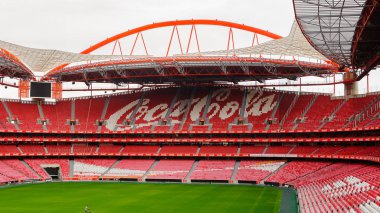 Lizbon, Portekiz - 17 Ekim 2016: Estadio da Luz (Stadium of Light), S.L. Benfica stadyumu. Euro 2004 için inşa edilmiştir.