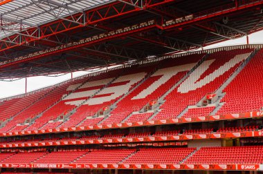 Lizbon, Portekiz - 17 Ekim 2016: Estadio da Luz (Stadium of Light), S.L. Benfica stadyumu. Euro 2004 için inşa edilmiştir.