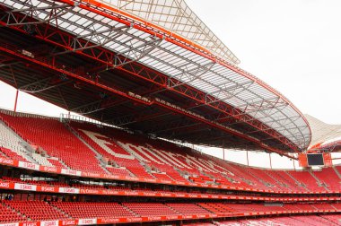 Lizbon, Portekiz - 17 Ekim 2016: Estadio da Luz (Stadium of Light), S.L. Benfica stadyumu. Euro 2004 için inşa edilmiştir.