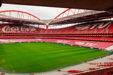Lizbon, Portekiz - 17 Ekim 2016: Estadio da Luz Panoraması (Stadium of Light), S.L. Benfica stadyumu. Euro 2004 için inşa edilmiştir.