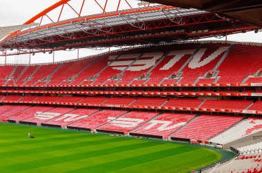 Lizbon, Portekiz - 17 Ekim 2016: Estadio da Luz Panoraması (Stadium of Light), S.L. Benfica stadyumu. Euro 2004 için inşa edilmiştir.