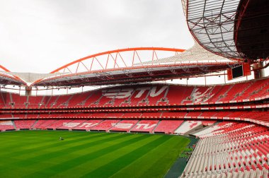 Lizbon, Portekiz - 17 Ekim 2016: Estadio da Luz Panoraması (Stadium of Light), S.L. Benfica stadyumu. Euro 2004 için inşa edilmiştir.