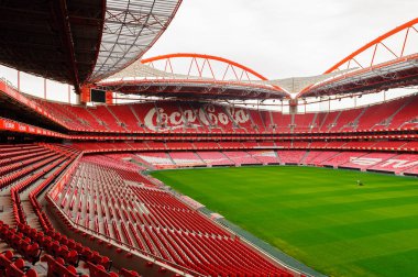 Lizbon, Portekiz - 17 Ekim 2016: Estadio da Luz Panoraması (Stadium of Light), S.L. Benfica stadyumu. Euro 2004 için inşa edilmiştir.