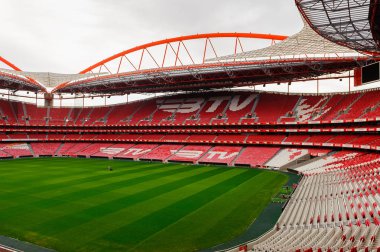 Lizbon, Portekiz - 17 Ekim 2016: Estadio da Luz Panoraması (Stadium of Light), S.L. Benfica stadyumu. Euro 2004 için inşa edilmiştir.