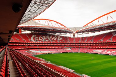 Lizbon, Portekiz - 17 Ekim 2016: Estadio da Luz Panoraması (Stadium of Light), S.L. Benfica stadyumu. Euro 2004 için inşa edilmiştir.