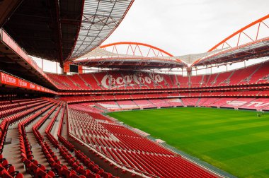 Lizbon, Portekiz - 17 Ekim 2016: Estadio da Luz Panoraması (Stadium of Light), S.L. Benfica stadyumu. Euro 2004 için inşa edilmiştir.