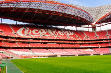 Lizbon, Portekiz - 17 Ekim 2016: Estadio da Luz (Stadium of Light), S.L. Benfica stadyumu. Euro 2004 için inşa edilmiştir.