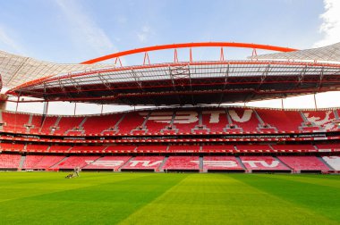 Lizbon, Portekiz - 17 Ekim 2016: Estadio da Luz Panoraması (Stadium of Light), S.L. Benfica stadyumu. Euro 2004 için inşa edilmiştir.
