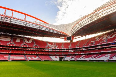 Lizbon, Portekiz - 17 Ekim 2016: Estadio da Luz Panoraması (Stadium of Light), S.L. Benfica stadyumu. Euro 2004 için inşa edilmiştir.