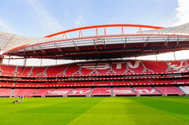 Lizbon, Portekiz - 17 Ekim 2016: Estadio da Luz Panoraması (Stadium of Light), S.L. Benfica stadyumu. Euro 2004 için inşa edilmiştir.