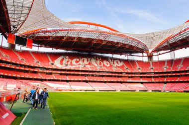 Lizbon, Portekiz - 17 Ekim 2016: Estadio da Luz (Stadium of Light), S.L. Benfica stadyumu. Euro 2004 için inşa edilmiştir.