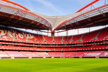 Lizbon, Portekiz - 17 Ekim 2016: Estadio da Luz (Stadium of Light), S.L. Benfica stadyumu. Euro 2004 için inşa edilmiştir.