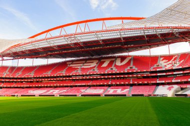 Lizbon, Portekiz - 17 Ekim 2016: Estadio da Luz (Stadium of Light), S.L. Benfica stadyumu. Euro 2004 için inşa edilmiştir.