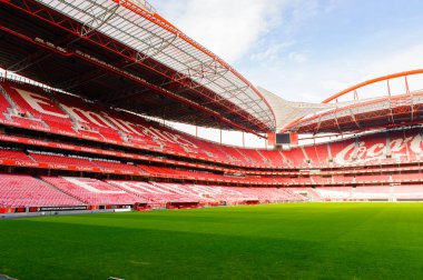Lizbon, Portekiz - 17 Ekim 2016: Estadio da Luz (Stadium of Light), S.L. Benfica stadyumu. Euro 2004 için inşa edilmiştir.