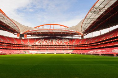 Lizbon, Portekiz - 17 Ekim 2016: Estadio da Luz (Stadium of Light), S.L. Benfica stadyumu. Euro 2004 için inşa edilmiştir.