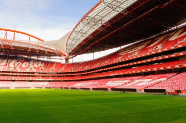 Lizbon, Portekiz - 17 Ekim 2016: Estadio da Luz (Stadium of Light), S.L. Benfica stadyumu. Euro 2004 için inşa edilmiştir.