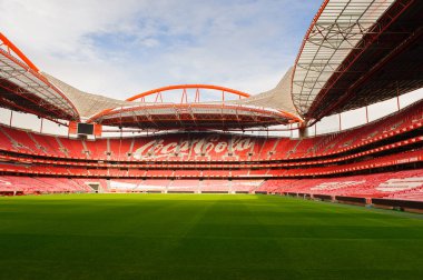 Lizbon, Portekiz - 17 Ekim 2016: Estadio da Luz (Stadium of Light), S.L. Benfica stadyumu. Euro 2004 için inşa edilmiştir.
