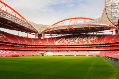 Lizbon, Portekiz - 17 Ekim 2016: Estadio da Luz (Stadium of Light), S.L. Benfica stadyumu. Euro 2004 için inşa edilmiştir.