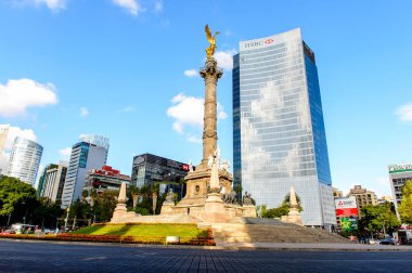 Mexico City, Mex - Eki 27, 2016: Mexico City Independance Meydanı, Df, Meksika'nın başkenti ve en kalabalık şehri