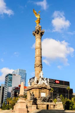 Mexico City, Mex - Eki 27, 2016: Mexico City Independance Meydanı, Df, Meksika'nın başkenti ve en kalabalık şehri
