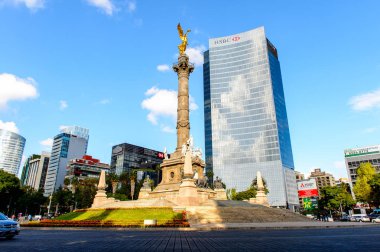 Mexico City, Mex - Eki 27, 2016: Mexico City Independance Meydanı, Df, Meksika'nın başkenti ve en kalabalık şehri