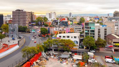 Mexico City, Mex - Eki 27, 2016: Mexico City Bölgesi Rosa Mimarisi (Pembe Bölge), Df, Zona Rosa alışveriş, gece hayatı, gay topluluğu ile ünlü bir mahalle