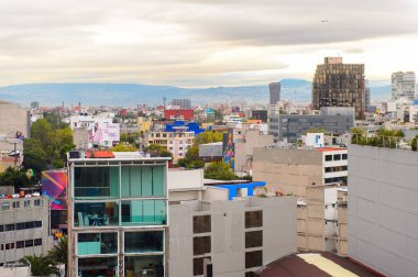 Mexico City, Mex - Eki 27, 2016: Mexico City Bölgesi Rosa Mimarisi (Pembe Bölge), Df, Zona Rosa alışveriş, gece hayatı, gay topluluğu ile ünlü bir mahalle