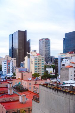 Mexico City, Mex - Eki 27, 2016: Mexico City Bölgesi Rosa Mimarisi (Pembe Bölge), Df, Zona Rosa alışveriş, gece hayatı, gay topluluğu ile ünlü bir mahalle