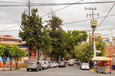 Coyoacan, Meksika - 28 Ekim 2016: Coyoacan Mimarisi, Meksika. Adı Nahuatl, Aztek langage geliyor ve büyük olasılıkla çakalların yer anlamına gelir,  