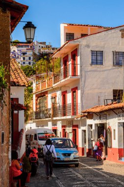 Taxco, Meksika - 28 Ekim 2016: Taxco, Meksika'daki ev. Kasaba Gümüş ürünleri ile bilinir