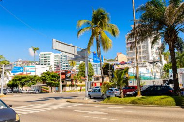 Acapulco, Meksika - 29 Ekim 2016: Meksika'nın Pasifik kıyısındaki Guerrero eyaletinde önemli bir liman olan Acapulco de Juarez'in mimarisi