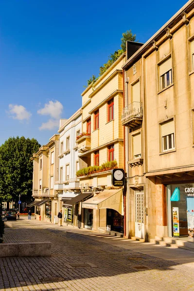 Braga, Portekiz - 14 Ekim 2016: Braga'nın tarihi bir bölümü, Portekiz. Şehir 2012 yılında Avrupa Gençlik Başkenti oldu.