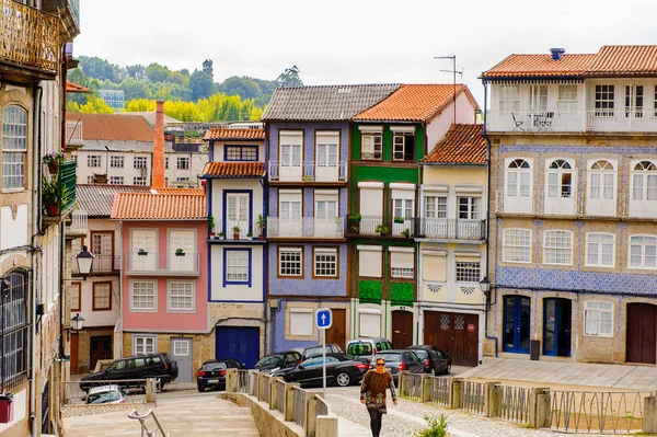 Guimaraes Portugal 2016 Farbige Architektur Des Historischen Zentrums Von Guimaraes — Stockfoto