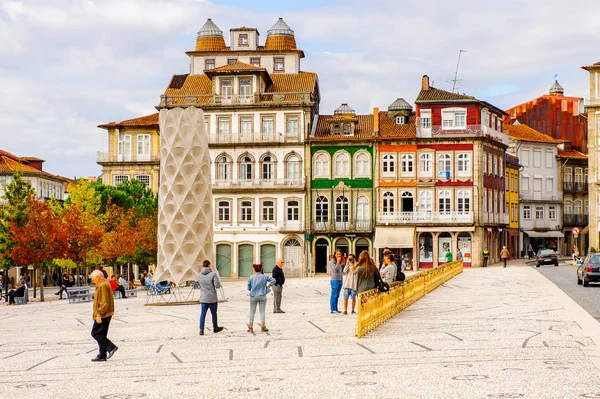 Guimaraes Portugal Oct 2016 Arquitetura Praça Turística Centro Histórico Guimarães — Fotografia de Stock