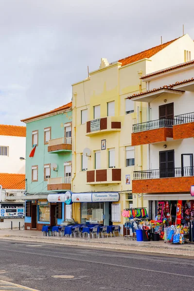 Nazare, Portekiz - 15 Ekim 2016: Nasıra, Portekiz. Bu Silver Coast (Costa de Prata en popüler sahil beldelerinden biridir)