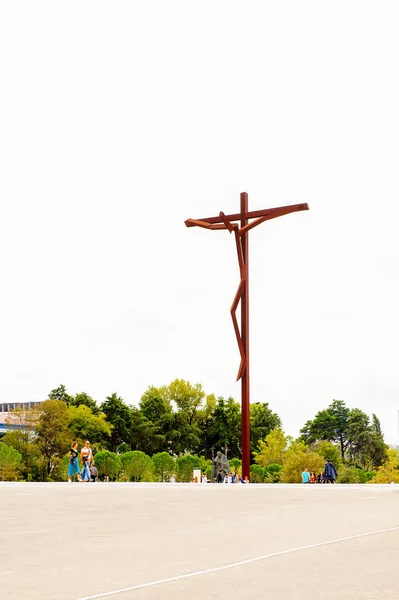 Fatima Portugal Oct 2016 Cross Sanctuary Fatima Portugal Important Destinations — Stock Photo, Image