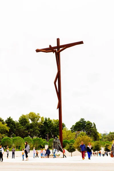 Fatima Portugal Oct 2016 Cross Sanctuary Fatima Portugal Important Destinations — Stock Photo, Image