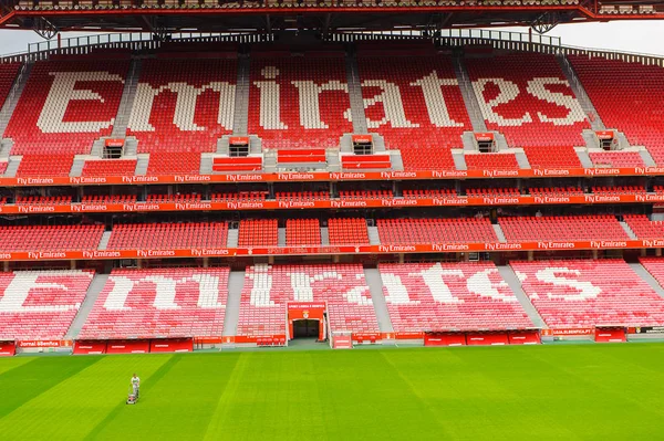 Lisbona Portogallo Ottobre 2016 Logo Emirates Sulla Tribuna Dell Estadio — Foto Stock