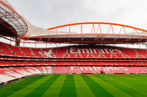 Лисбон Португаль Окт 2016 Логотип Эмираты Трибуне Стадиона Стадион Света — стоковое фото