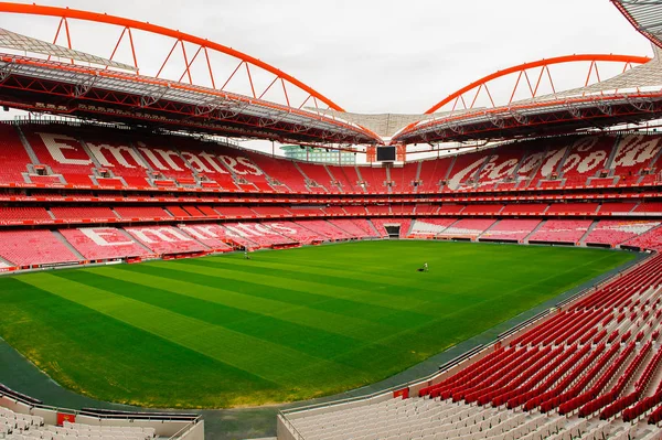 Lisbon Portugal Oct 2016 Emirates Logo Tribune Estadio Luz Stadium — Stock Photo, Image