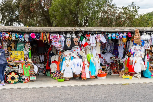 Teotihuacan México Octubre 2016 Lugar Mercado Con Recuerdos Ropa Mexicana — Foto de Stock