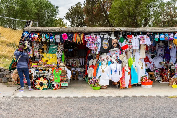 Teotihuacan México Octubre 2016 Lugar Mercado Con Recuerdos Ropa Mexicana — Foto de Stock