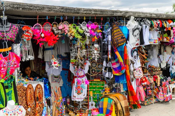 Техиуакан Мехико Октября 2016 Года Рынок Оригинальными Традиционными Мексиканскими Сувенирами — стоковое фото