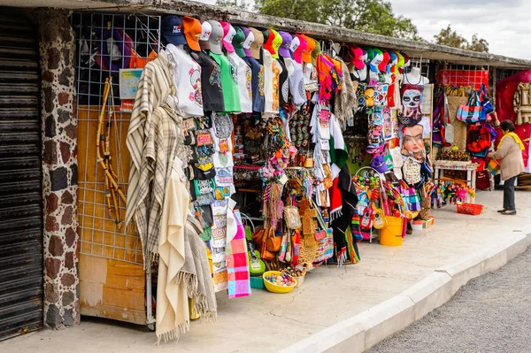 Техиуакан Мехико Октября 2016 Года Рынок Оригинальными Традиционными Мексиканскими Сувенирами — стоковое фото