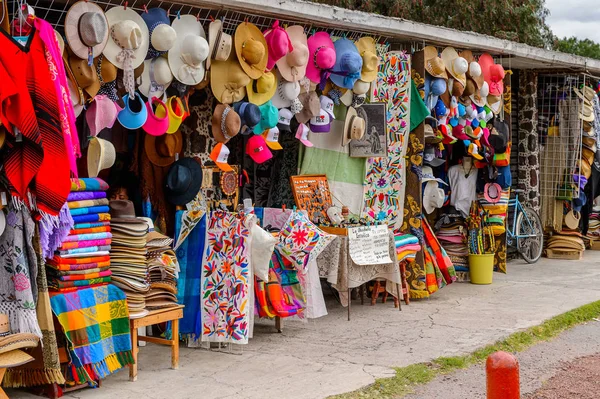 Teotihuacan Meksyk Paź 2016 Rynek Oryginalnych Tradycyjnych Meksykańskich Pamiątek Odzieży — Zdjęcie stockowe